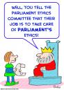 Cartoon: king parliament ethics committee (small) by rmay tagged king,parliament,ethics,committee