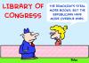 Cartoon: LIBRARY OF CONGRESS DEMOCRATS (small) by rmay tagged library,of,congress,democrats,republicans
