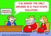 Cartoon: TWO-STATE SOLUTION KING QUEEN (small) by rmay tagged two,state,solution,king,queen