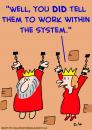 Cartoon: within system king queen chains (small) by rmay tagged within system king queen chains