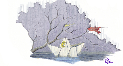 Cartoon: Paper Boat (medium) by OQ tagged philippine